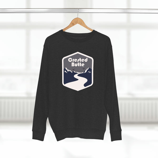 Premium Crested Butte, Colorado Crewneck Sweatshirt - Retro Unisex Sweatshirt