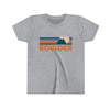 Boulder Youth T-Shirt - Retro Mountain Colorado Kid's TShirt