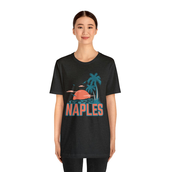 Naples, Florida T-Shirt - Retro Palm Tree & Beach Unisex Naples Shirt