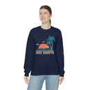 East Hampton, New York Sweatshirt - Unisex Retro Palm Tree Crewneck East Hampton Sweatshirt-33