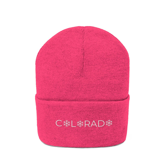 Colorado Beanie - Adult Embroidered Colorado Flag Knit Hat
