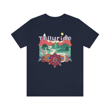 Buy navy Telluride T-Shirt - Retro Mountain / Hippie Style Telluride, Colorado Shirt
