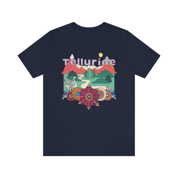 Telluride T-Shirt - Retro Mountain / Hippie Style Telluride, Colorado Shirt