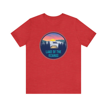 Buy heather-red Lake of the Ozarks, Missouri T-Shirt - Adult Unisex Tee