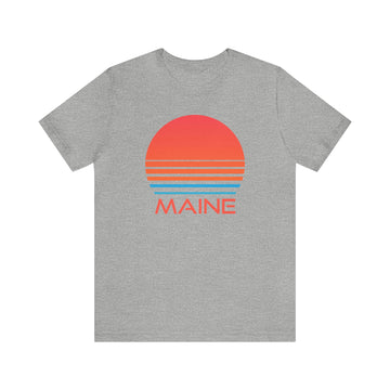 Buy athletic-heather Maine T-Shirt - Retro 80s Unisex Maine Shirt