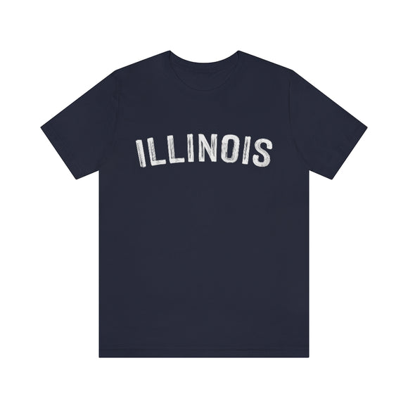 Illinois T-Shirt - Paint Text Unisex Illinois Shirt