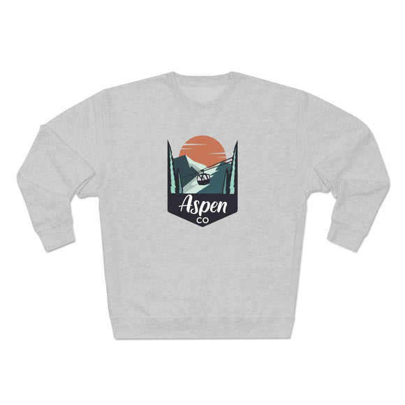 Premium Aspen, Colorado Crewneck Sweatshirt - Retro Unisex Sweatshirt