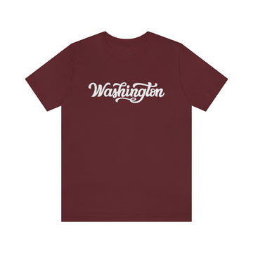 Buy maroon Washington T-Shirt - Hand Lettered Unisex Washington Shirt