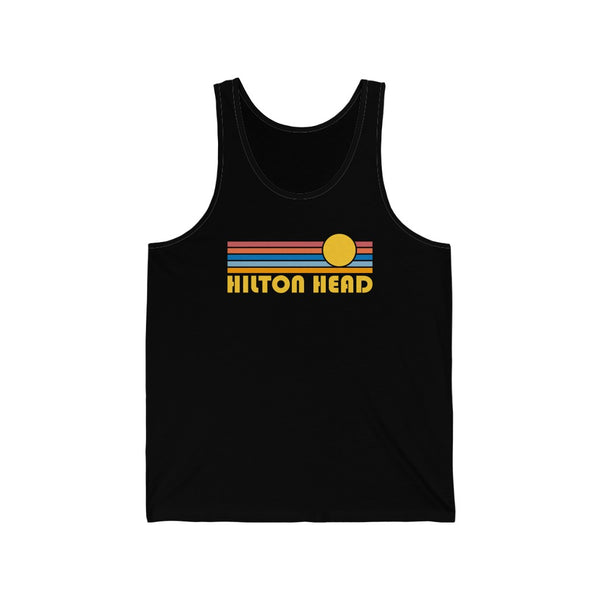 Hilton Head, South Carolina Tank Top - Unisex Hilton Head Tank Top Retro Sun