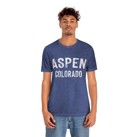 Aspen, Colorado Shirt - Paint Text Unisex Aspen T-Shirt