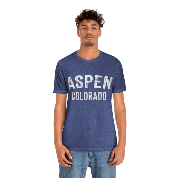 Aspen, Colorado Shirt - Paint Text Unisex Aspen T-Shirt