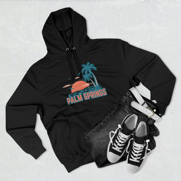 Premium Palm Springs, California Hoodie - Palm Tree Unisex Sweatshirt