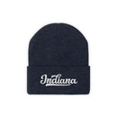 Indiana Beanie - Adult Hand Lettered Embroidered Indiana Knit Hat-1