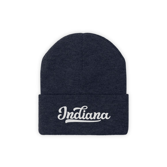 Indiana Beanie - Adult Hand Lettered Embroidered Indiana Knit Hat