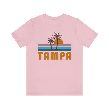 Buy pink Tampa, Florida T-Shirt - Retro Palm Tree Unisex Tampa Shirt