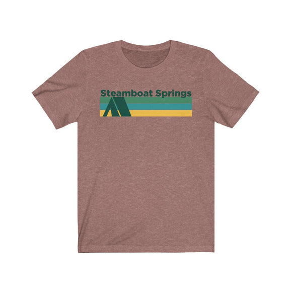 Steamboat Springs, Colorado T-Shirt - Retro Camping Adult Unisex Steamboat Springs T Shirt