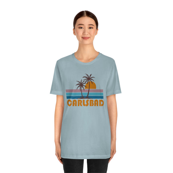 Carlsbad, California T-Shirt - Retro Palm Tree Unisex Carlsbad Shirt