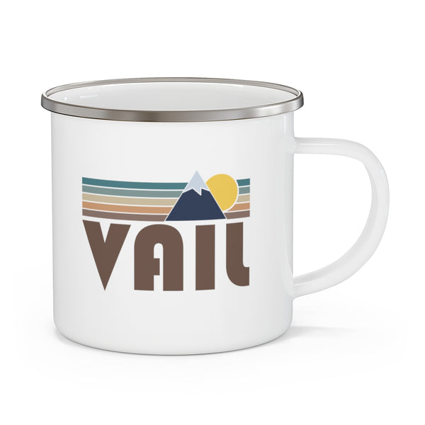 Vail, Colorado Camp Mug - Retro Enamel Camping Vail Mug