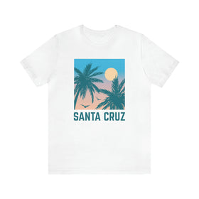 Santa Cruz, California T-Shirt - Retro Palm Tree & Beach Unisex Santa Cruz Shirt