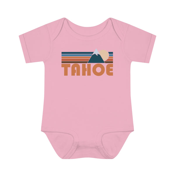 Tahoe Baby Bodysuit - Retro Mountain Tahoe, California Baby Bodysuit