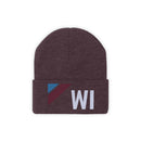 Wisconsin Beanie - Adult Embroidered Retro Wisconsin Knit Hat-17