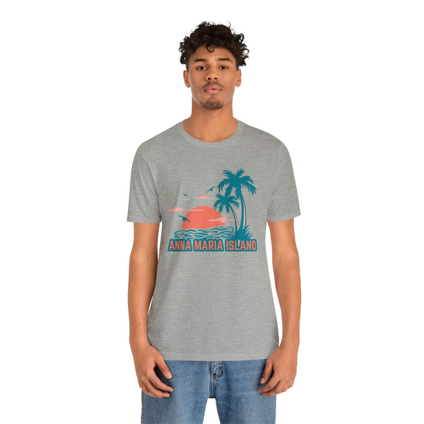 Anna Maria Island, Florida T-Shirt - Retro Palm Tree & Beach Unisex Anna Maria Island Shirt