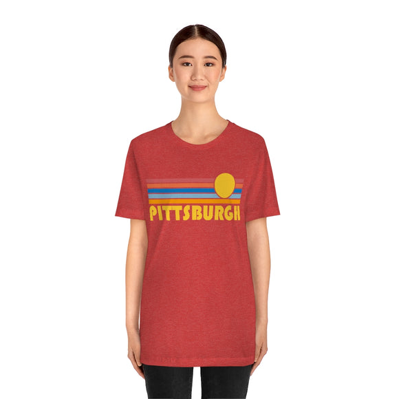 Pittsburgh, Pennsylvania T-Shirt - Retro Sun Unisex Pittsburgh T Shirt