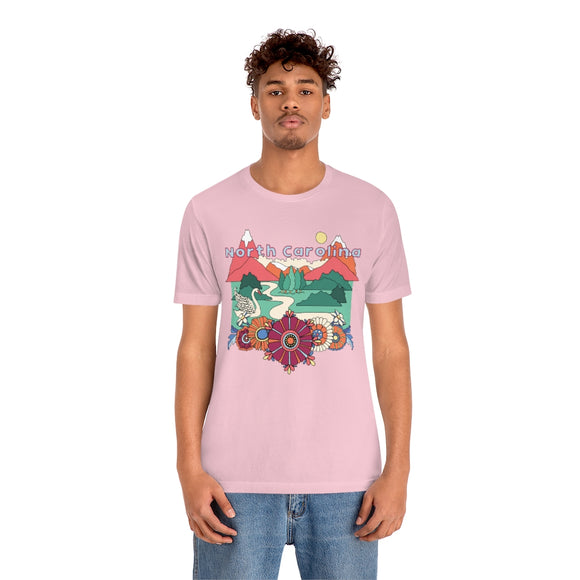 North Carolina Shirt, North Carolina Retro T-Shirt, Hippie Style North Carolina tee, North Carolina Mountain Shirt