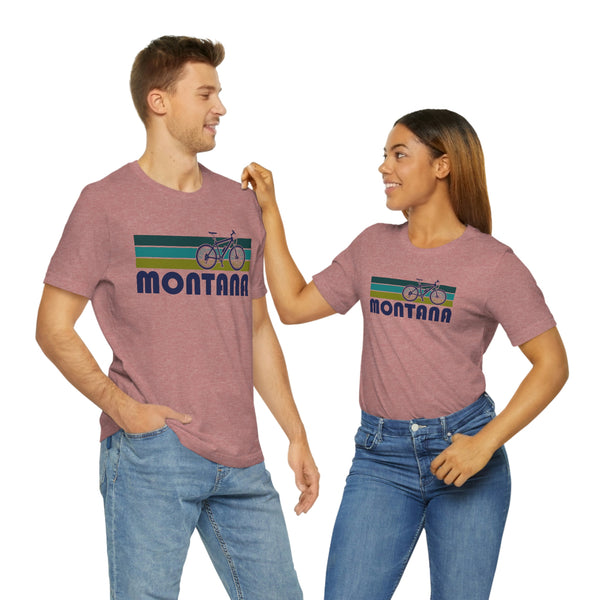 Montana T-Shirt - Retro Mountain Bike Adult Unisex Montana T Shirt