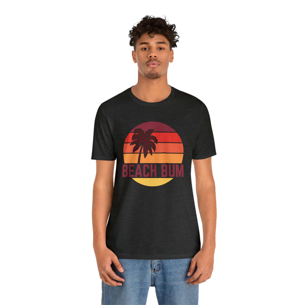 Beach Bum T-Shirt - Retro Palm Tree Unisex Beach Bum Shirt