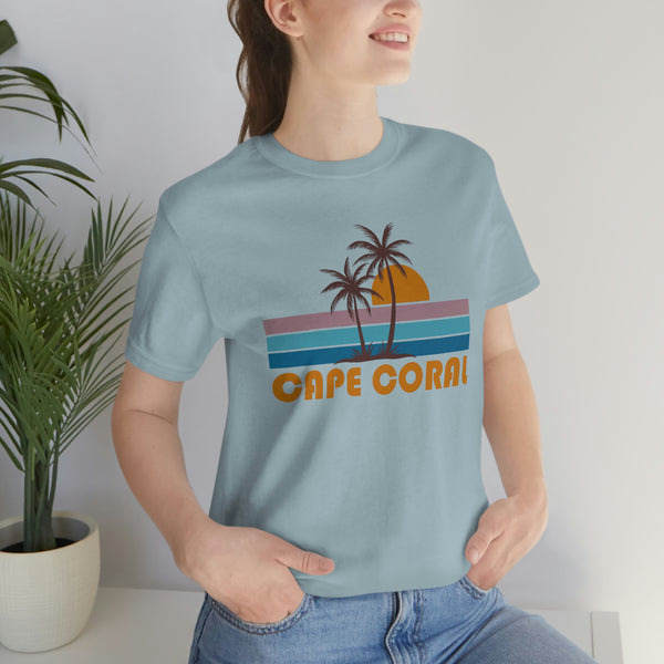 Cape Coral, Florida T-Shirt - Retro Palm Tree Unisex Cape Coral Shirt