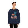 Kauai, Hawaii Sweatshirt - Unisex Retro Palm Tree Crewneck Kauai Sweatshirt