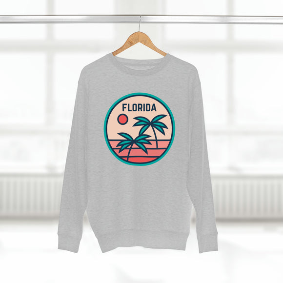 Premium Florida Crewneck Sweatshirt - Retro Unisex Sweatshirt