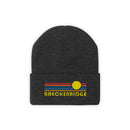 Breckenridge, Colorado Beanie - Adult Embroidered Retro Sunset Breckenridge Knit Hat-1