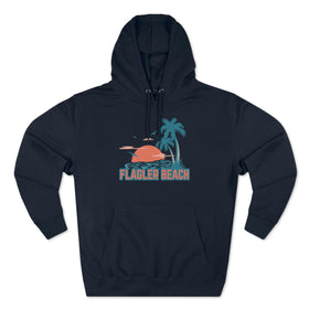 Premium Flagler Beach, Florida Hoodie - Palm Tree Unisex Sweatshirt