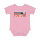 Boulder Baby Bodysuit - Retro Mountain Boulder, Colorado Baby Bodysuit-10