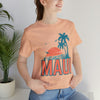 Maui, Hawaii T-Shirt - Retro Palm Tree & Beach Unisex Maui Shirt