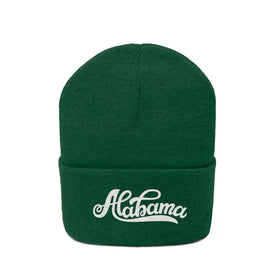 Alabama Beanie - Adult Hand Lettered Embroidered Alabama Knit Hat