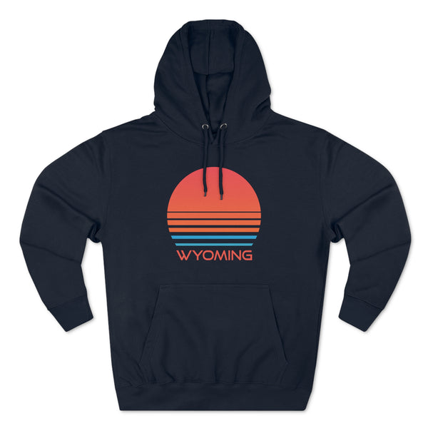 Premium Wyoming Hoodie - Retro 80s Unisex Sweatshirt