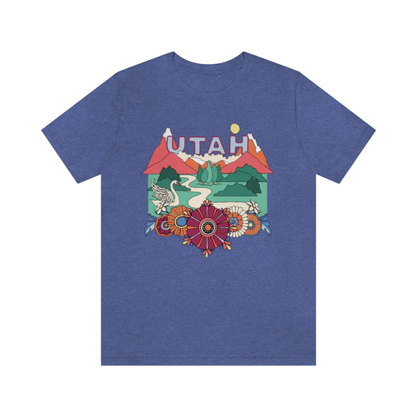 Utah T-Shirt - Retro Mountain / Hippie Style Utah Shirt