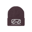 Colorado Knit Beanie - Adult Embroidered Ski Goggles Colorado Knit Hat-1