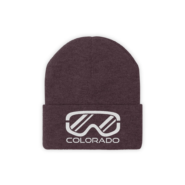 Colorado Knit Beanie - Adult Embroidered Ski Goggles Colorado Knit Hat