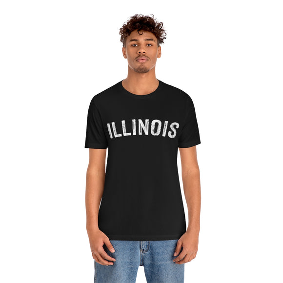 Illinois T-Shirt - Paint Text Unisex Illinois Shirt
