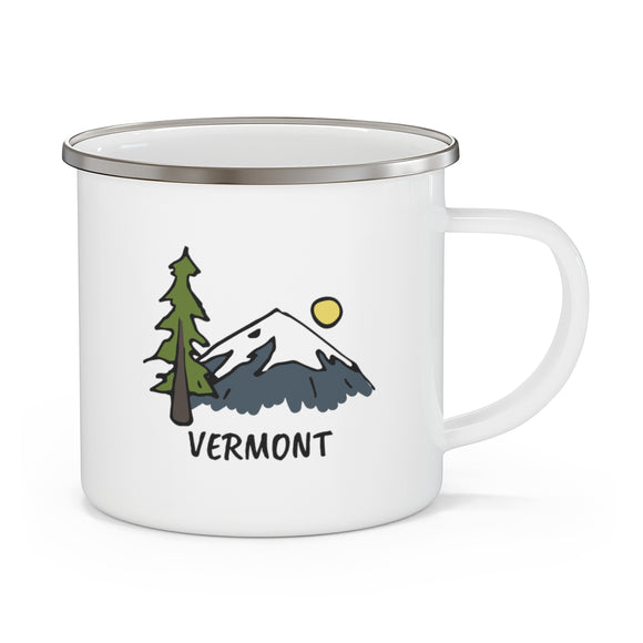 Vermont Camp Mug - Retro Enamel Camping Vermont Mug