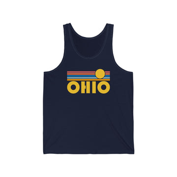 Ohio Tank Top - Unisex Ohio Tank Top Retro Sun