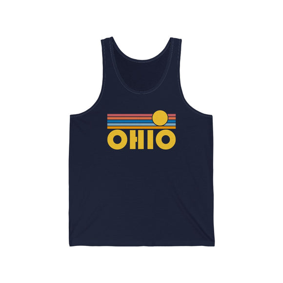 Ohio Tank Top - Unisex Ohio Tank Top Retro Sun