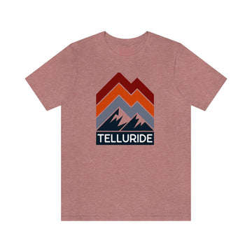 Telluride, Colorado T-Shirt - Retro Mountain Unisex Telluride Shirt - Chevron Peaks
