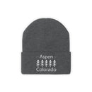 Aspen, Colorado Knit Beanie - Adult Embroidered Trees Aspen Knit Hat-5
