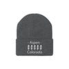 Aspen, Colorado Knit Beanie - Adult Embroidered Trees Aspen Knit Hat