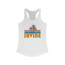 Irvine, California Women's Tank - Retro Palm Tree Women's Racerback Irvine Tank Top-2